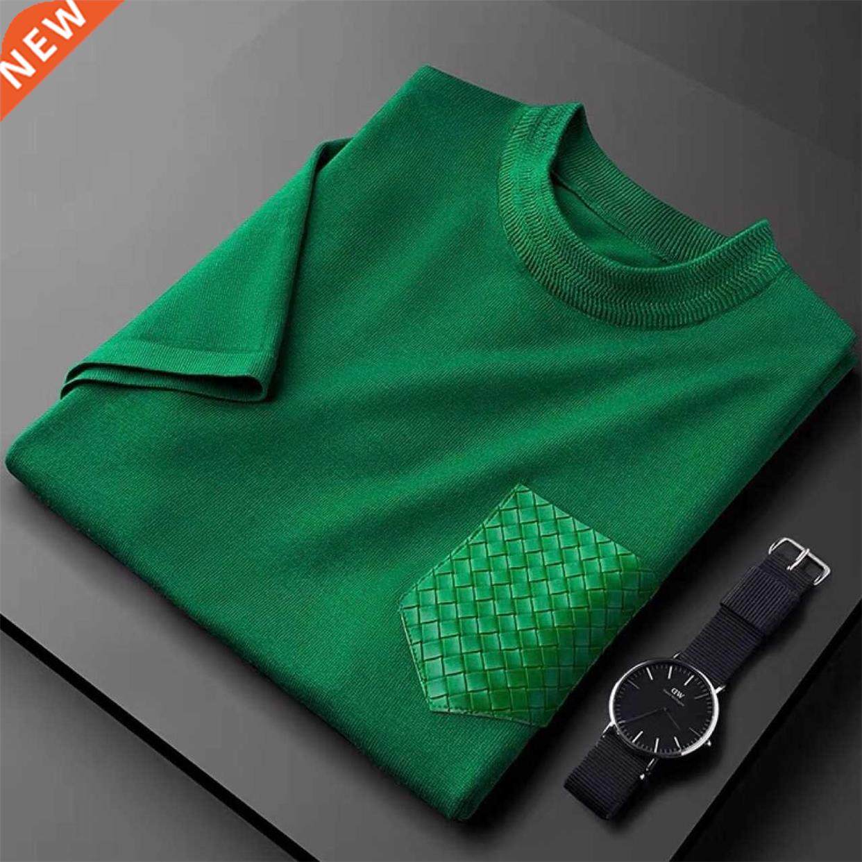Luxury summer nd personalized knitted T-shirt men's short sl