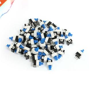 50 Pcs Latching Contact 3 Pin Torch Push Button Switch 7x7mm
