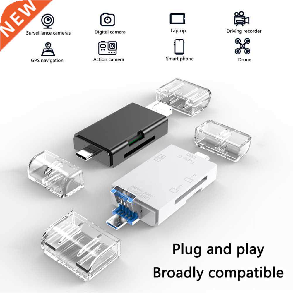 Universal Type-C Micro USB OTG Card Reader 6 in 1 Flash Driv