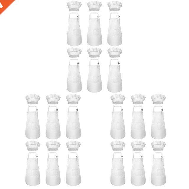 36-Piece Apron And Chef Hat Set, Adjustable Children's Apron