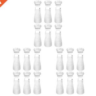 36-Piece Apron And Chef Hat Set, Adjustable Children's Apron