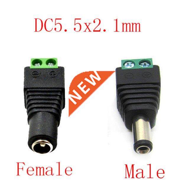 4/10pcs DC5.5x2.1 Plug male or Female Cable Wire Connector F