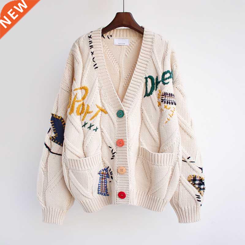 Autumn Winter Women Cardigans Warm Knitted Sweater Jacket Po