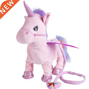 35cm Funny Electric Walking Unicorn Plush Toy Stuffed Animal