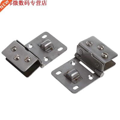 2pcs glas raam deur showcase klem scharnier zilver