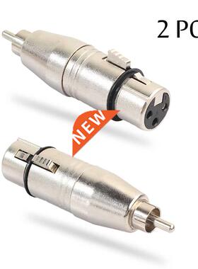 2Pcs 3Pin XLR Female to RCA Male AV male Plug Audio Cable Co