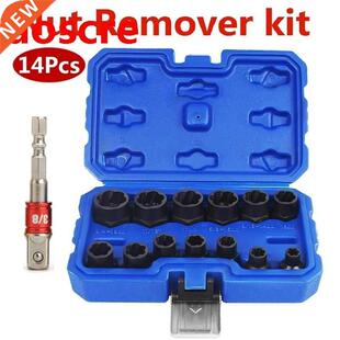 14Pcs Impct ged Bolt Nut Remover Extrctor Socket Tool