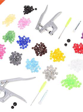 150 Sets Snap Fasteners Kit Tool Metal Snap Buttons Rings wi