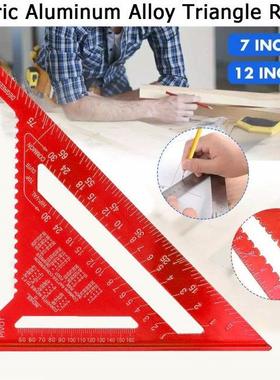 Triangle Ruler 7 Inch Aluminium Metrische Hoek Gradenboog Ca