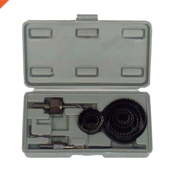 8pc Down Lights Hole Cutter Saw Holesaw Kit Set Black