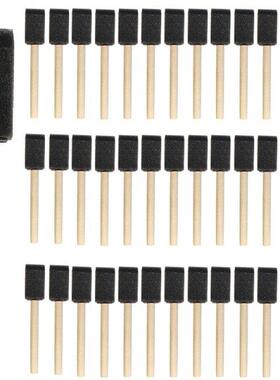 75Pcs Foam Paint Brush,1 Inch Paint Sponge Brush, Wood Handl