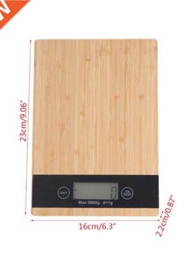Bamboo Panel Electronic Scale Wooden Food Measurements Tools