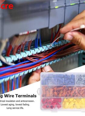 220Pcs Spring Wire Terminals PVC Screw Press Line Cap Electr