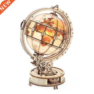 Robotime ROKR Luminous Globe 3D Wooden Puzzle Games Assemble