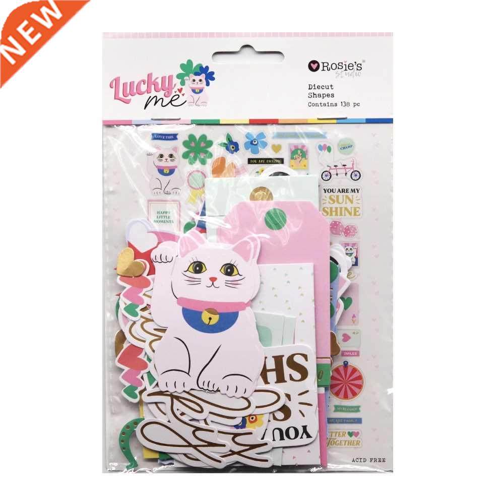 CRZCrafter 18pcs Printed Paper Diecuts Shapes Paper Epheme