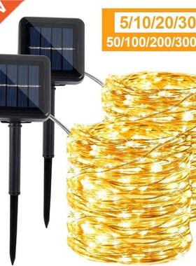 10M 20M 0M LED Solar Lamp Outdoor LED String Lights Fairy H