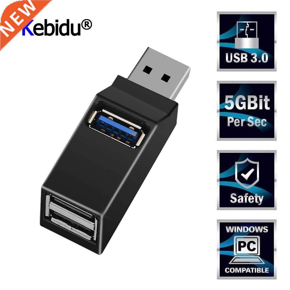 Portable Mini 3 Ports USB 3.0 Hub High Speed Data Transfer S