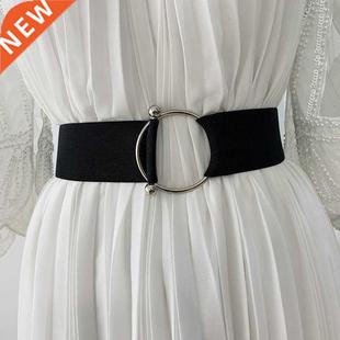 Simple Waist Round for Buckl Band Women Ladies Belts Elastic