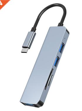 5 Ports USB 3.0 HUB, USB Extension Aluminum Alloy Fuselage C