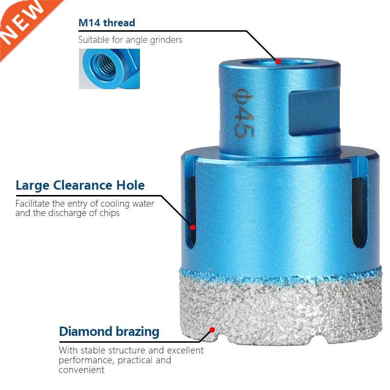 He Saw Cutter 6-80mm M14 Thread Core Drill Bit Vacuum Bra