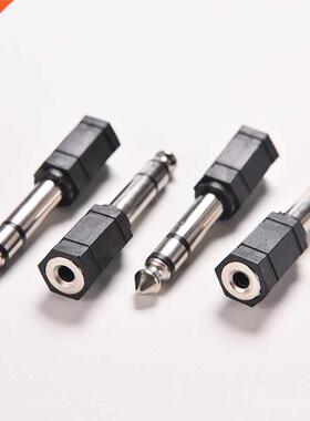 2Pcs 6.5mm 1/4 Male to 3.5mm 1/8 Female Stereo Audio Mic Plu