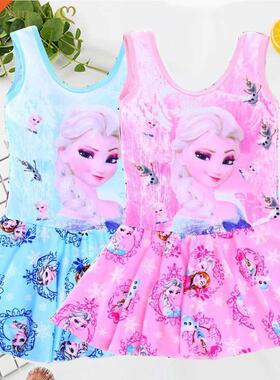 Girls' Swimsuit Cartoon Print Swimsuit 2022 New One-piec