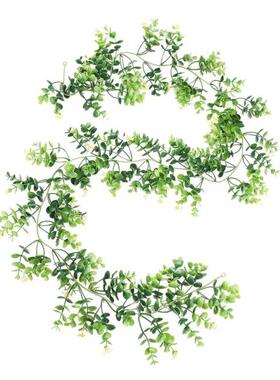 Green Eucalyptus Leaves Garland Artificial Vines Fake Plant