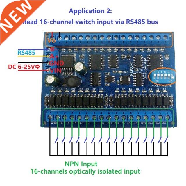 DC 12V 24V 16 Input 16 Output RS485 Remote Control Switch PL