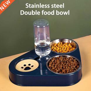 500ML Dog Bowl Cat Feeder Bowl With Dog Water Bottle Automat