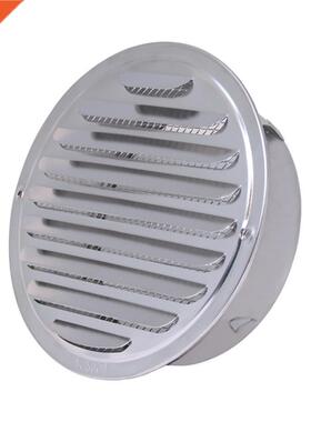 Stainless Steel Exterior Wall Air Vent Grille Round Ducting