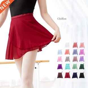 Adult Chiffon Ballet Dance Tutu Skirt Women Girls Gymnastics