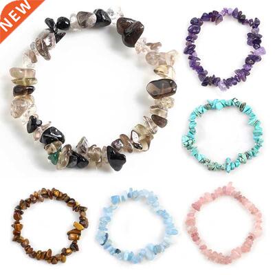 Irregular Natural Gem Stone Bracelet Stch Chip Beads Nuggets