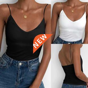 Satin Women Thin Wild Solid Camis Vest Women Tank Tops Femal