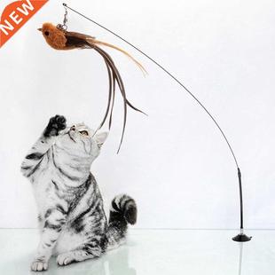 Cat interactive Toy Funny with Simulation Feather Bird