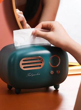 3 Colors Retro Radio Model Tissue Box Desktop Paper Holder V