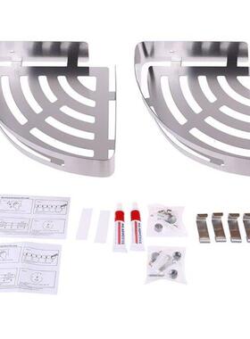 2pcs/set Stainless Steel Kitchen Wall Shelves Bathroom Corne