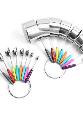 16 Piece Stainless Steel Measuring Cups and Spoons Set, 8 Pi