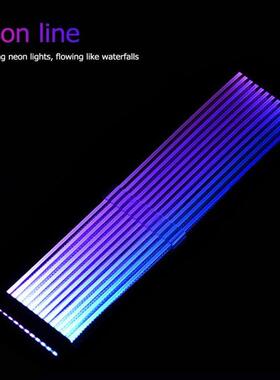 24Pin+8Pin Neon RGB PSU Line Power Extension Adapter Cable f