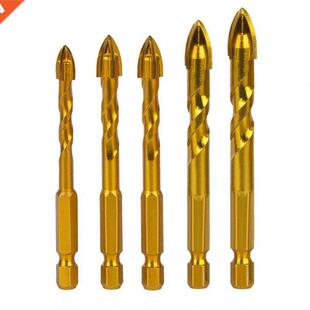 Glass Drll Bts,5pcs Hex Shank Porcelan Spral Spear Ceram