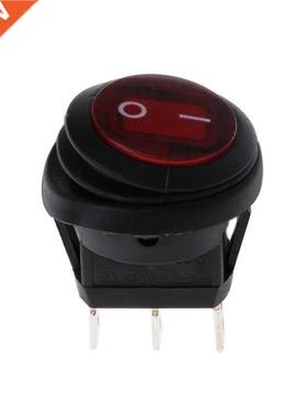 LED Round 220V 6A 3 Pin On Off Rocker Switch Boat SPST Marin