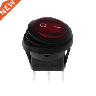 Off Round Pin LED Rocker SPST Boat 220V Marin Switch
