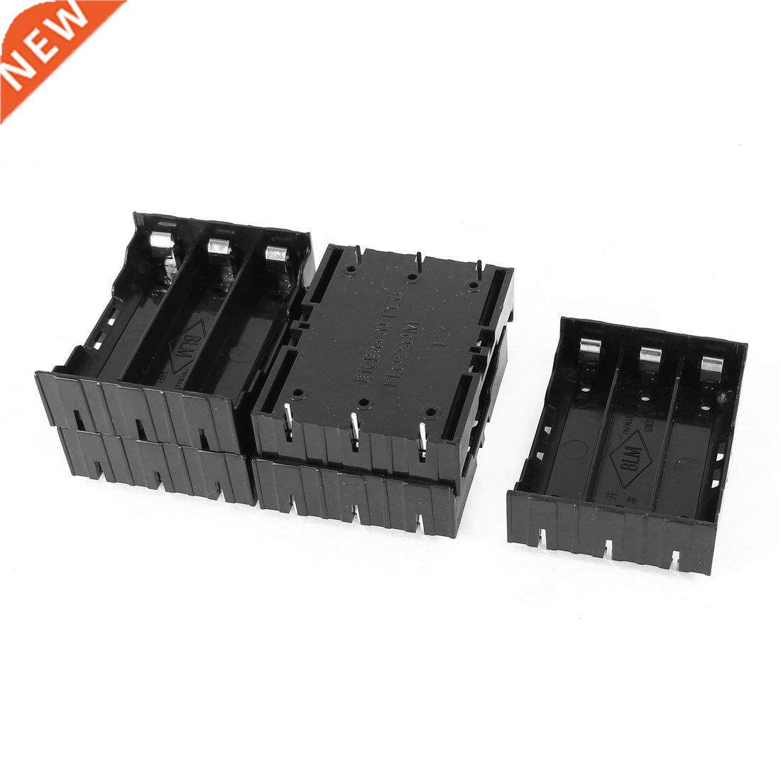 5 Pcs Black 3 x 3.7V 18650 Batteries 6 Pin Battery Holder Ca
