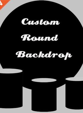 Circle Round Backdrop Customize baby shower Birthday Party C