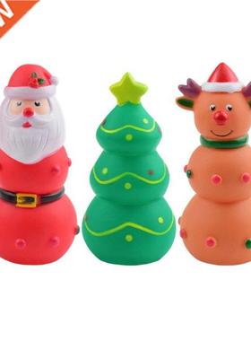 Rubber Dog Chew Christmas Toy Small Medium Dogs Interactive