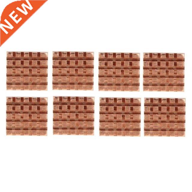 ALLOYSEED 8pcs/sets Package Copper Heatsink Adhesive Back fo