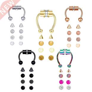 1PCS Stainless Steel Fake Nose Ring Clip Fake Septum Piercin