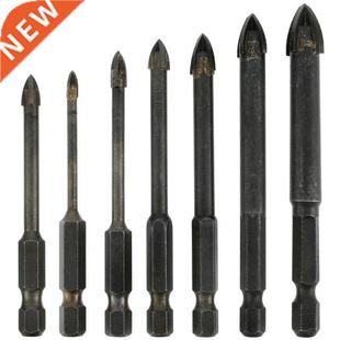 Drill Shank Triangle Hex Inch Bit 7Pcs Masonry Carbide