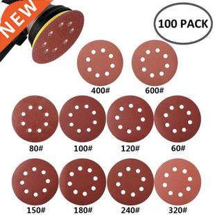 Round Shape Loop 100pcs Sandin Hook 125mm Discs 2021 Sanding