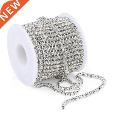 10 Yards 3MM Rhinestone Close Chain Trim for Sewing Craft DI