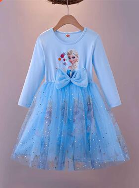 Kids Frozen Elsa Anna Princess Dresses for Girls Princess Dr